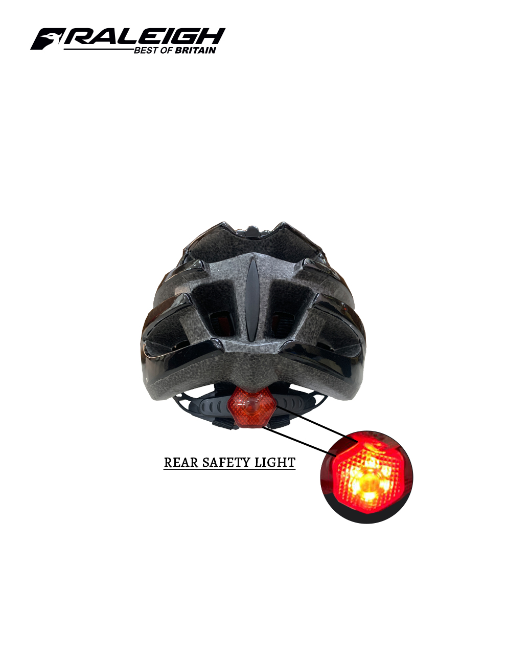 Raleigh bike 2025 helmet with light